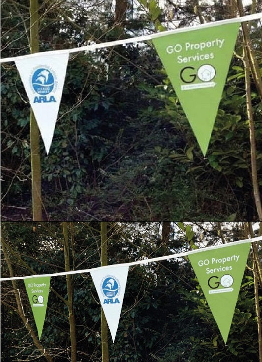 White Pvc Flags Bunting Flags - PVC – Flags Banners Displays